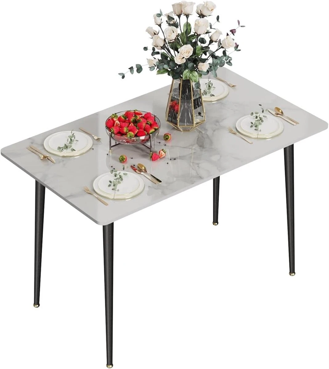 Rectangular Dining Table with Marble Top