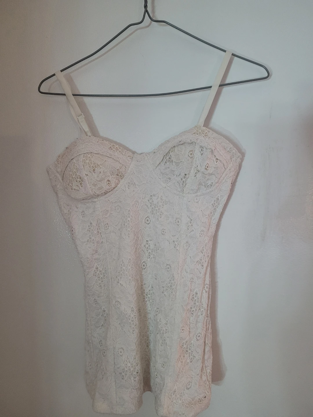White Lace Bustier Top