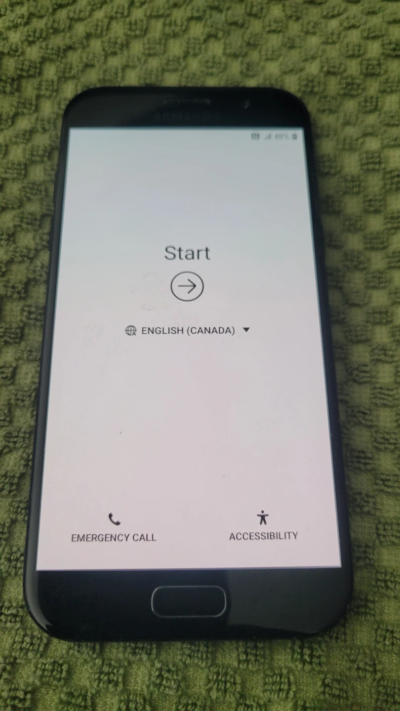 Black Samsung Smartphone - Cracked Back
