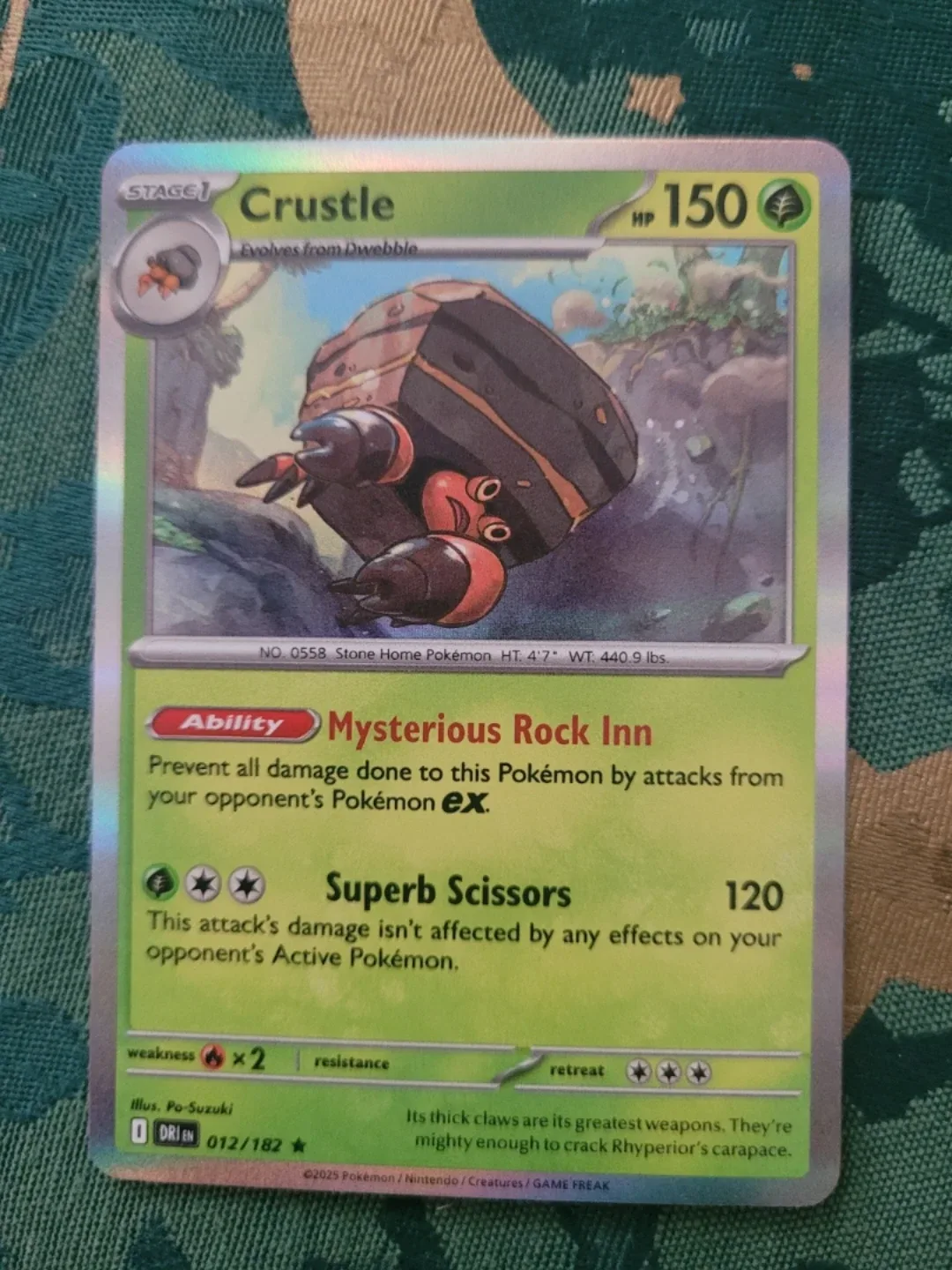 Pokemon Holo Card - Crustle ⚽️