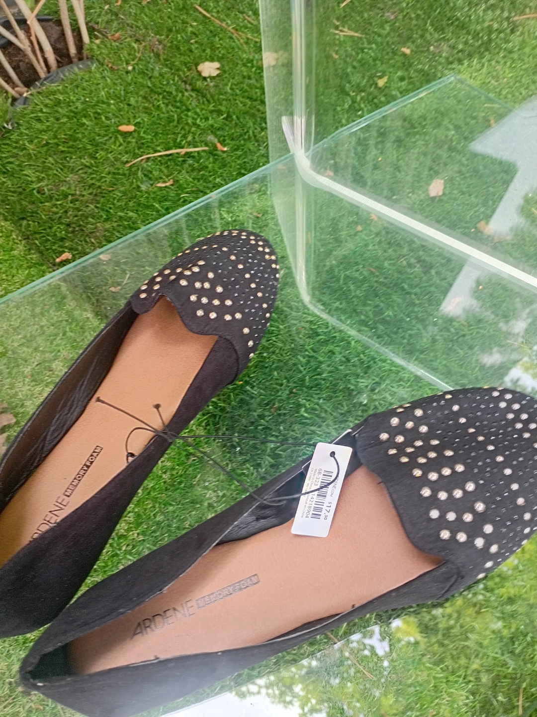 Ardene Black Studded Loafers
