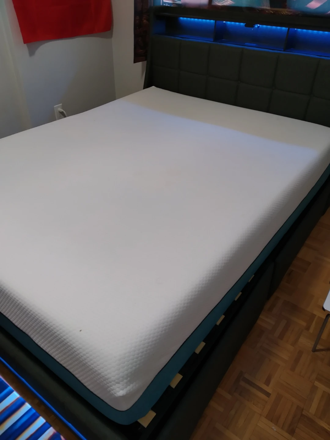 Queen Size Bed Frame with storage & Mattress & Set of Draws - photo 5