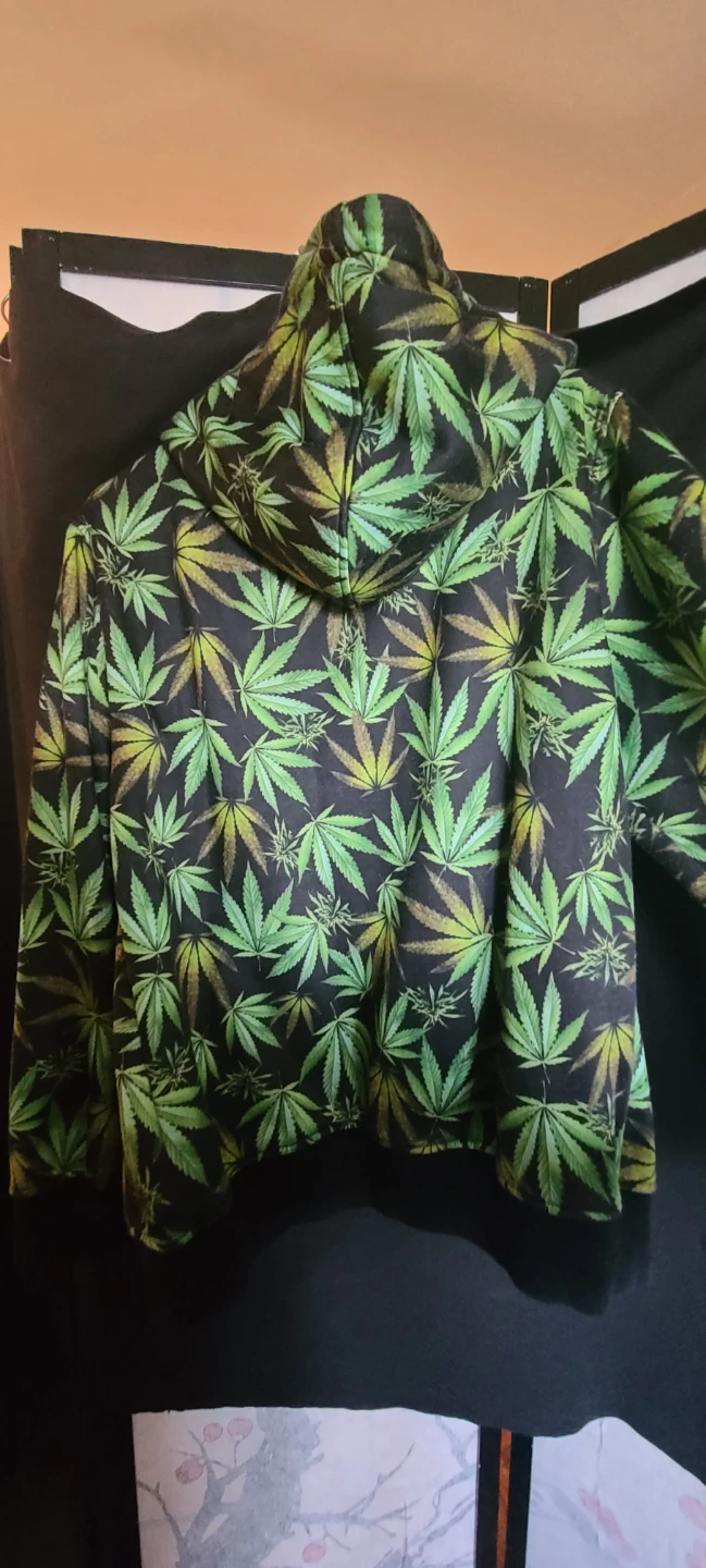 Victorious All-Over Pot Leaf Print Zip-Up Hoodie - photo 2
