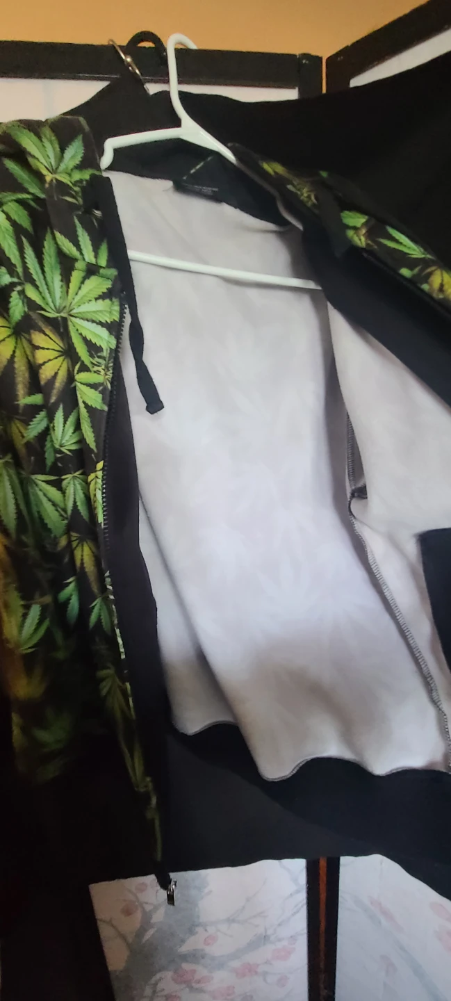 Victorious All-Over Pot Leaf Print Zip-Up Hoodie - photo 4
