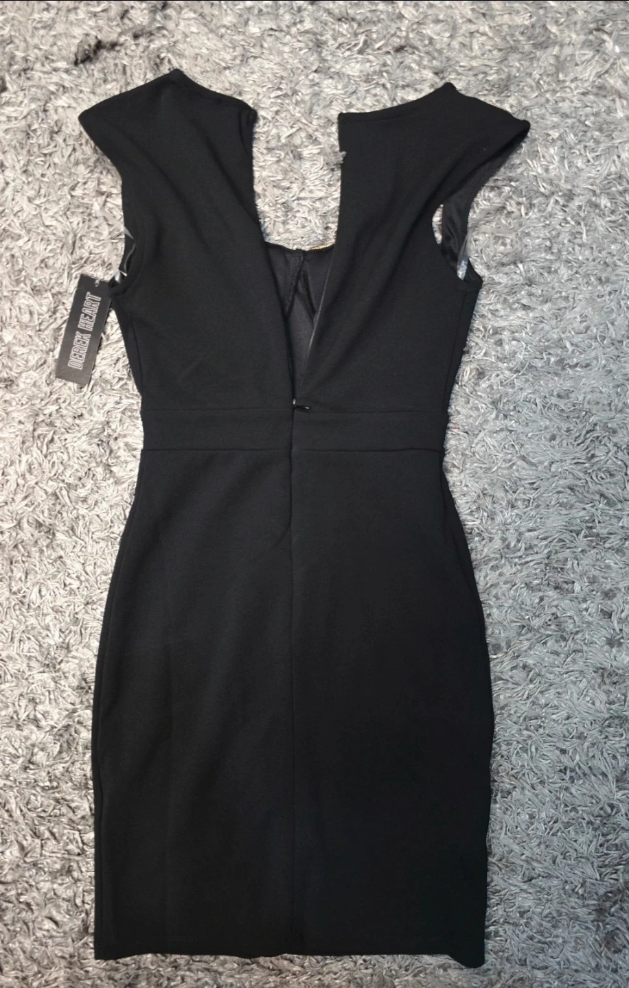 Black Mini Dress Women Small Rhinestone Dress - photo 4