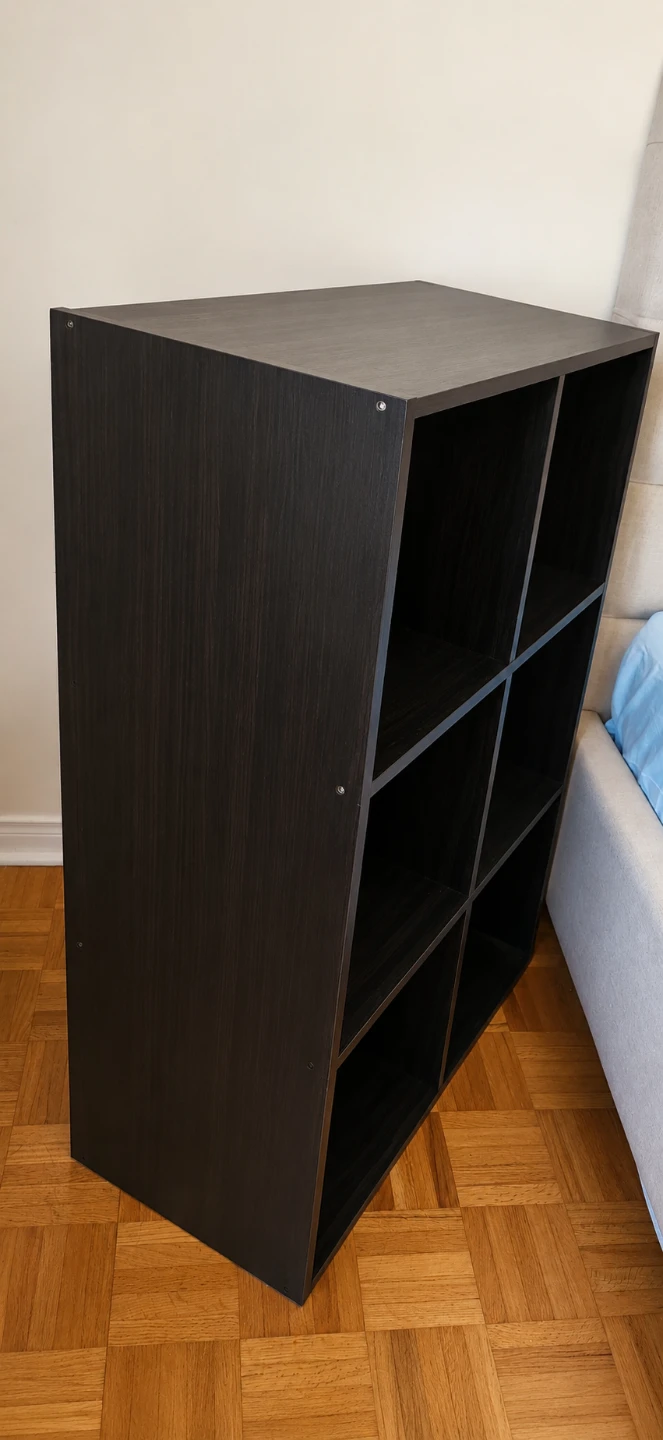 Black 6-Cube Storage Shelf, size 36"H 24"W - photo 5