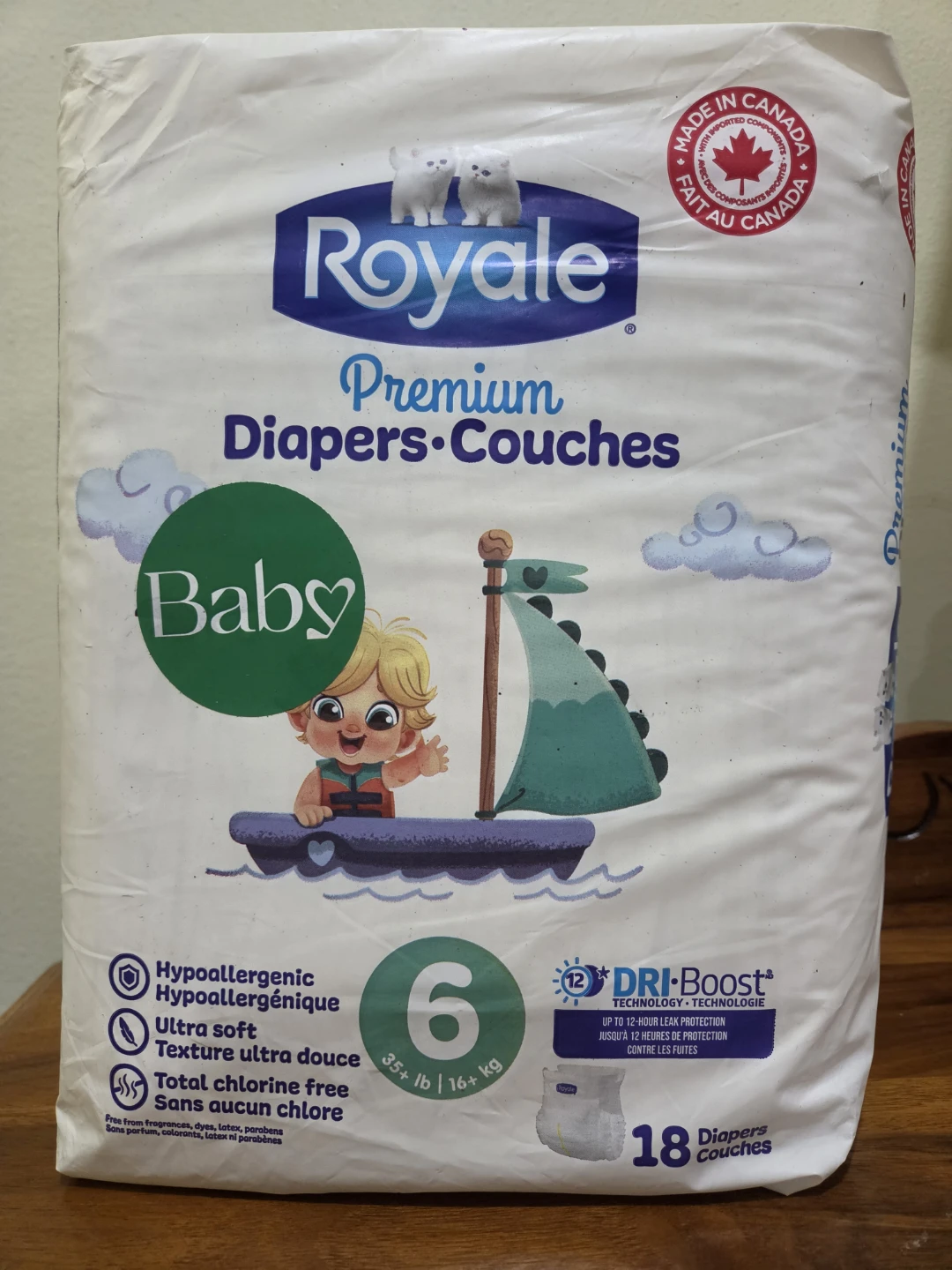 Royale Premium Diapers - Size 6 (18 Diapers)
