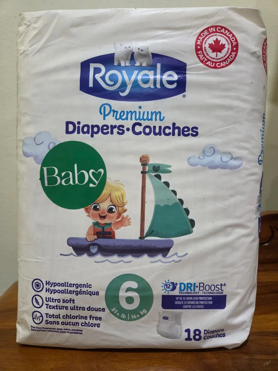 Royale Premium Diapers - Size 6 (18 Diapers)