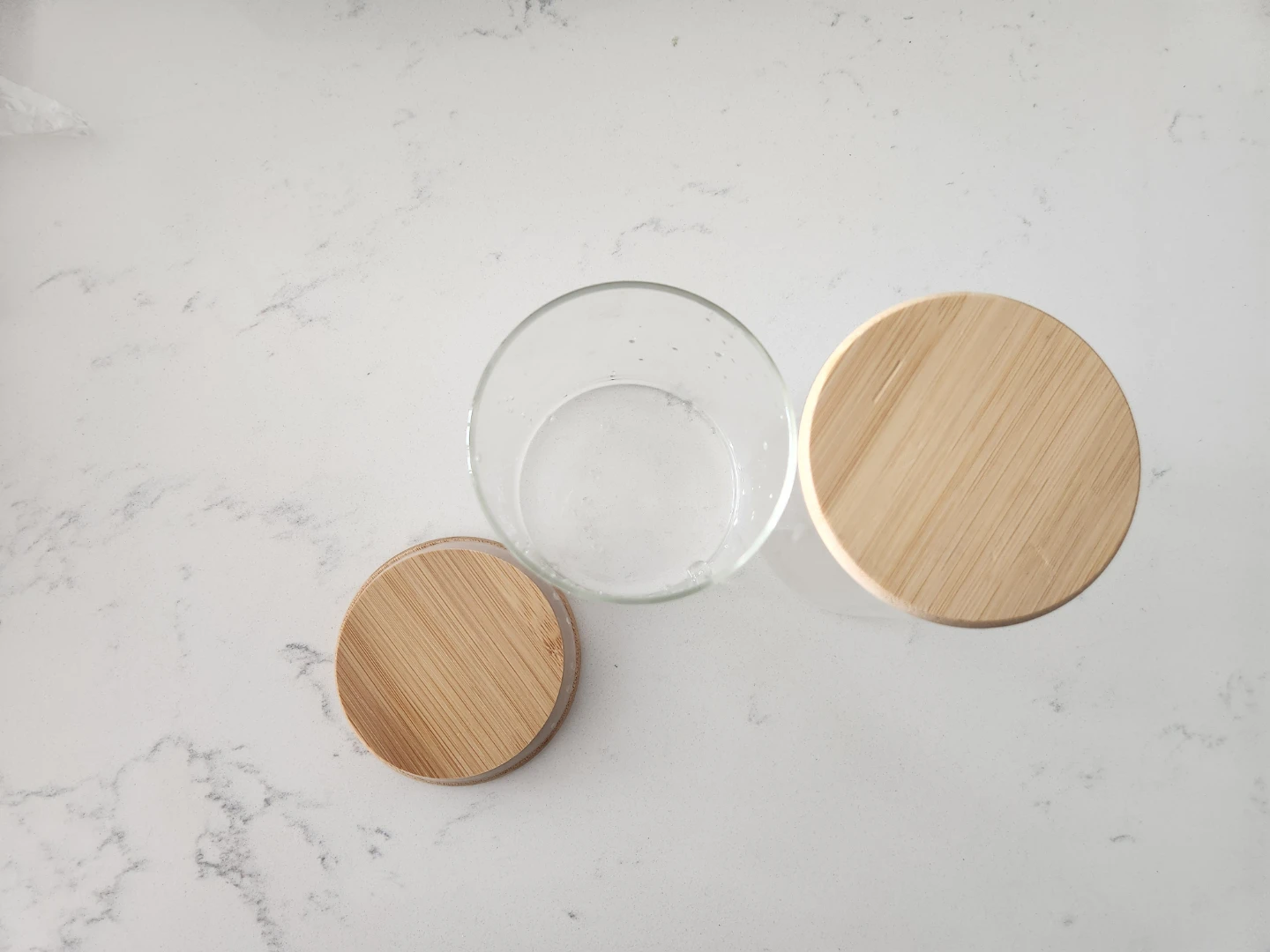2 Glass Storage Jars with Bamboo Lids - photo 3