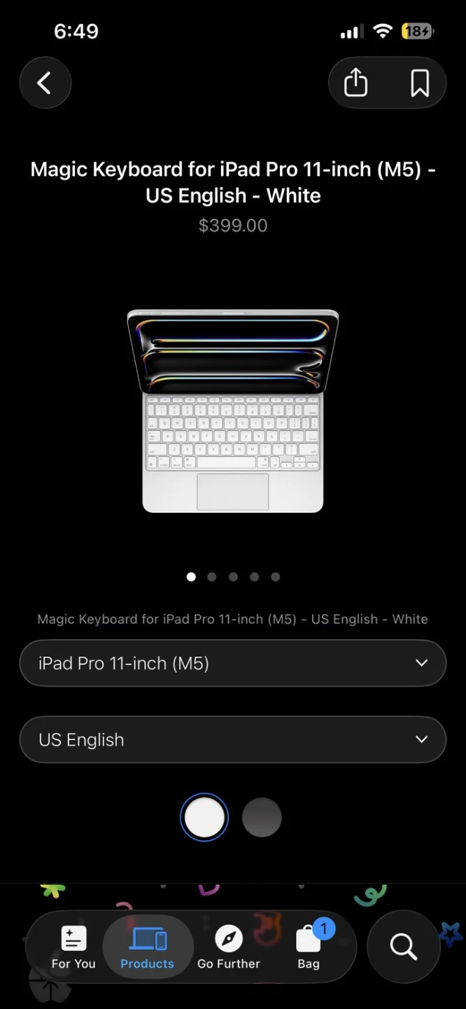 Apple Magic Keyboard for M4/M5 iPad Pro 11-inch