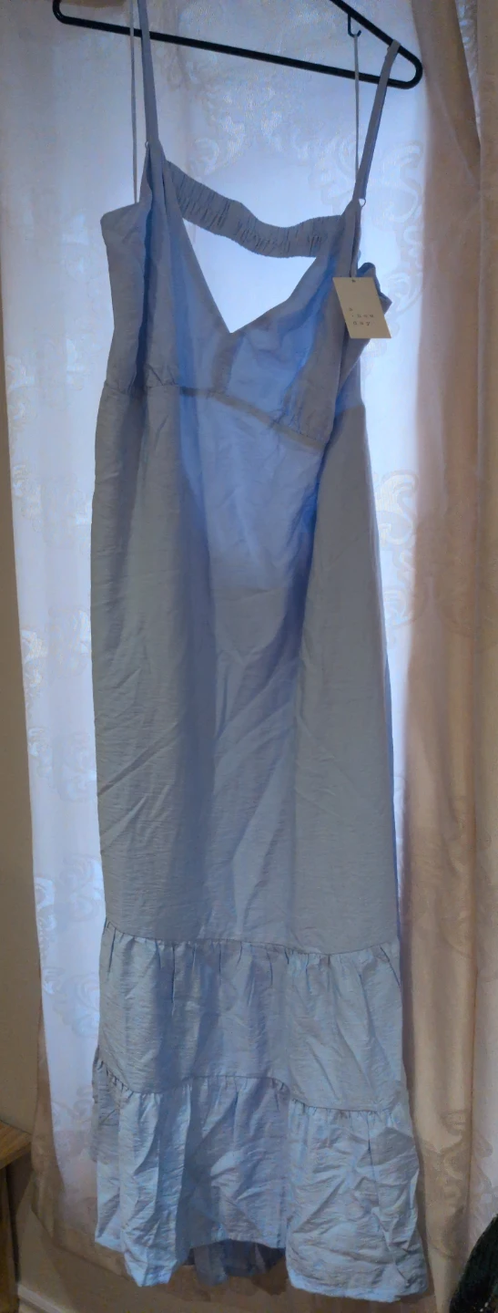 A New Day Light Blue Ruffle Maxi Dress