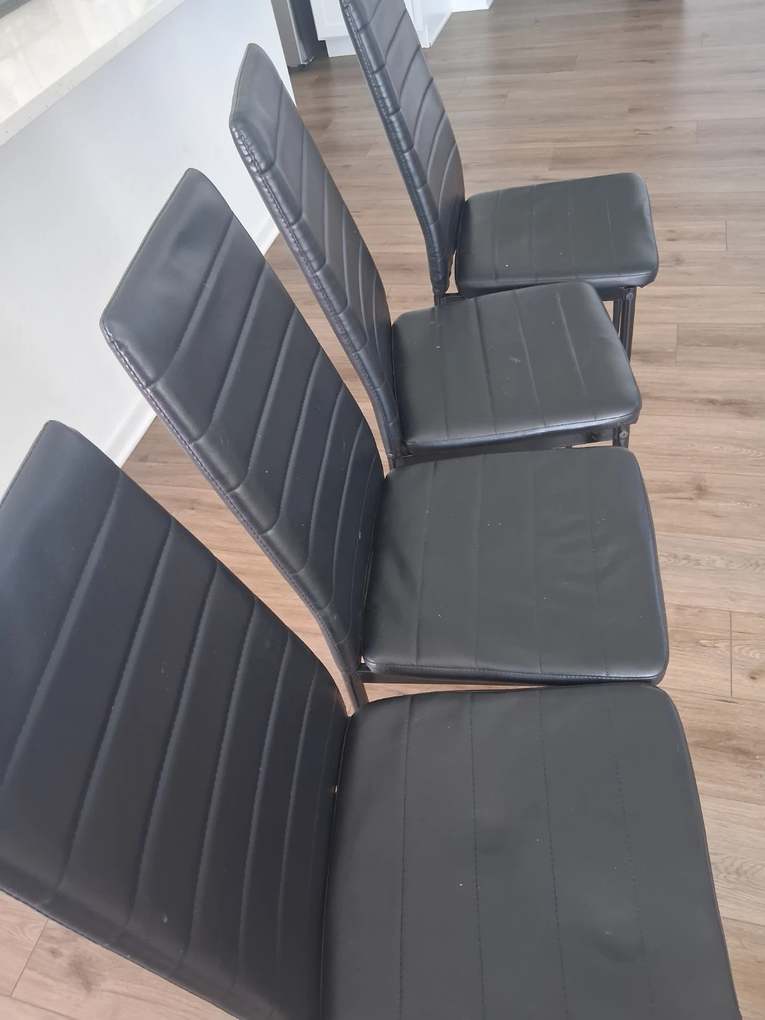 Set of 4 Black Dining Chairs