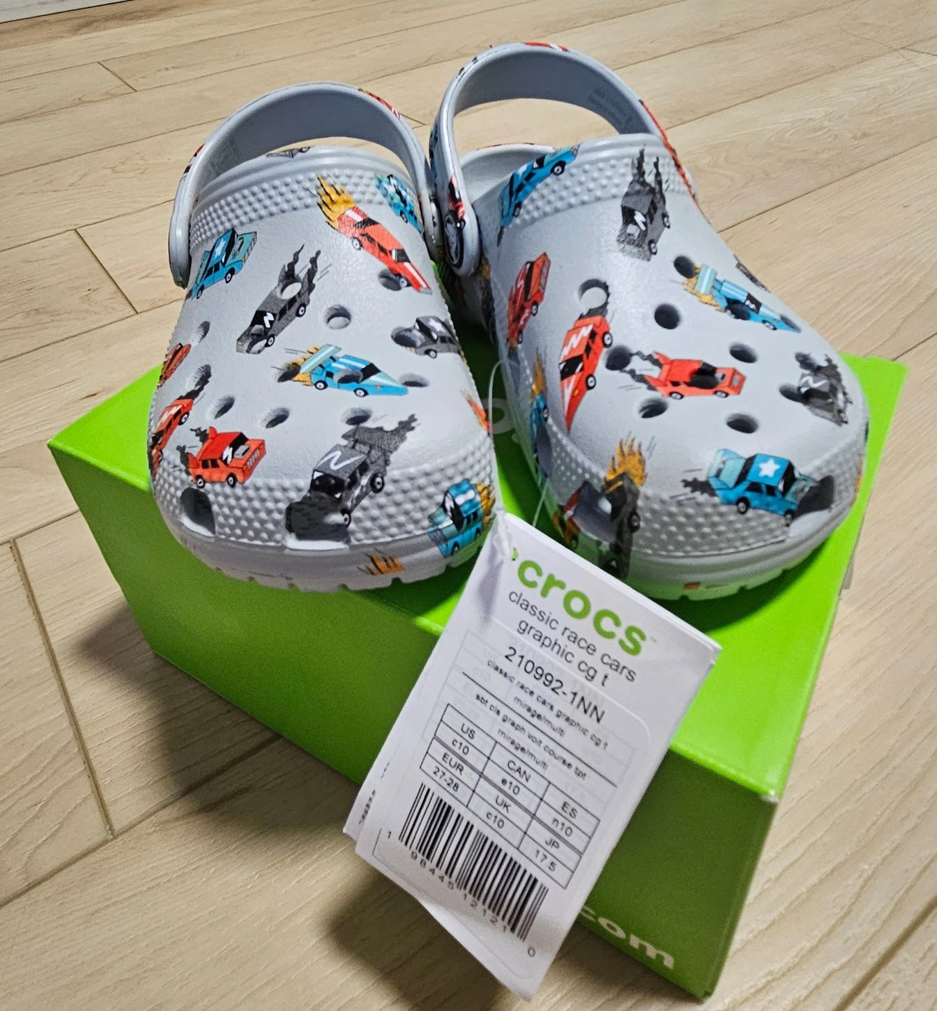 Crocs Classic Race Cars Graphic Clogs Youth Size C10 - photo 2