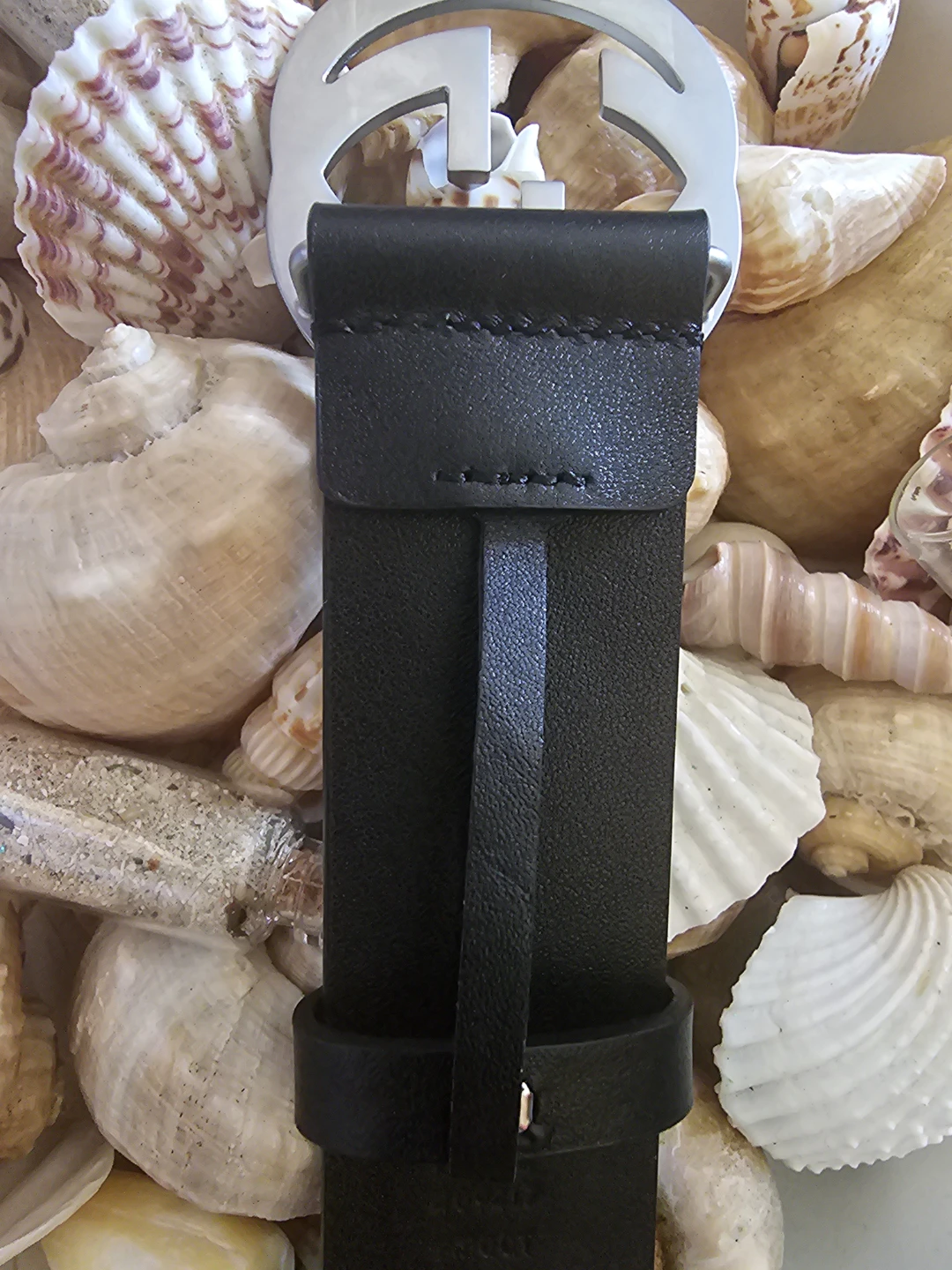 Gucci Black Leather Belt with GG Buckle - photo 4