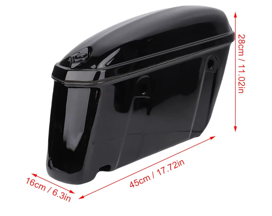 Black Motorcycle Saddlebags with Hardware - photo 2