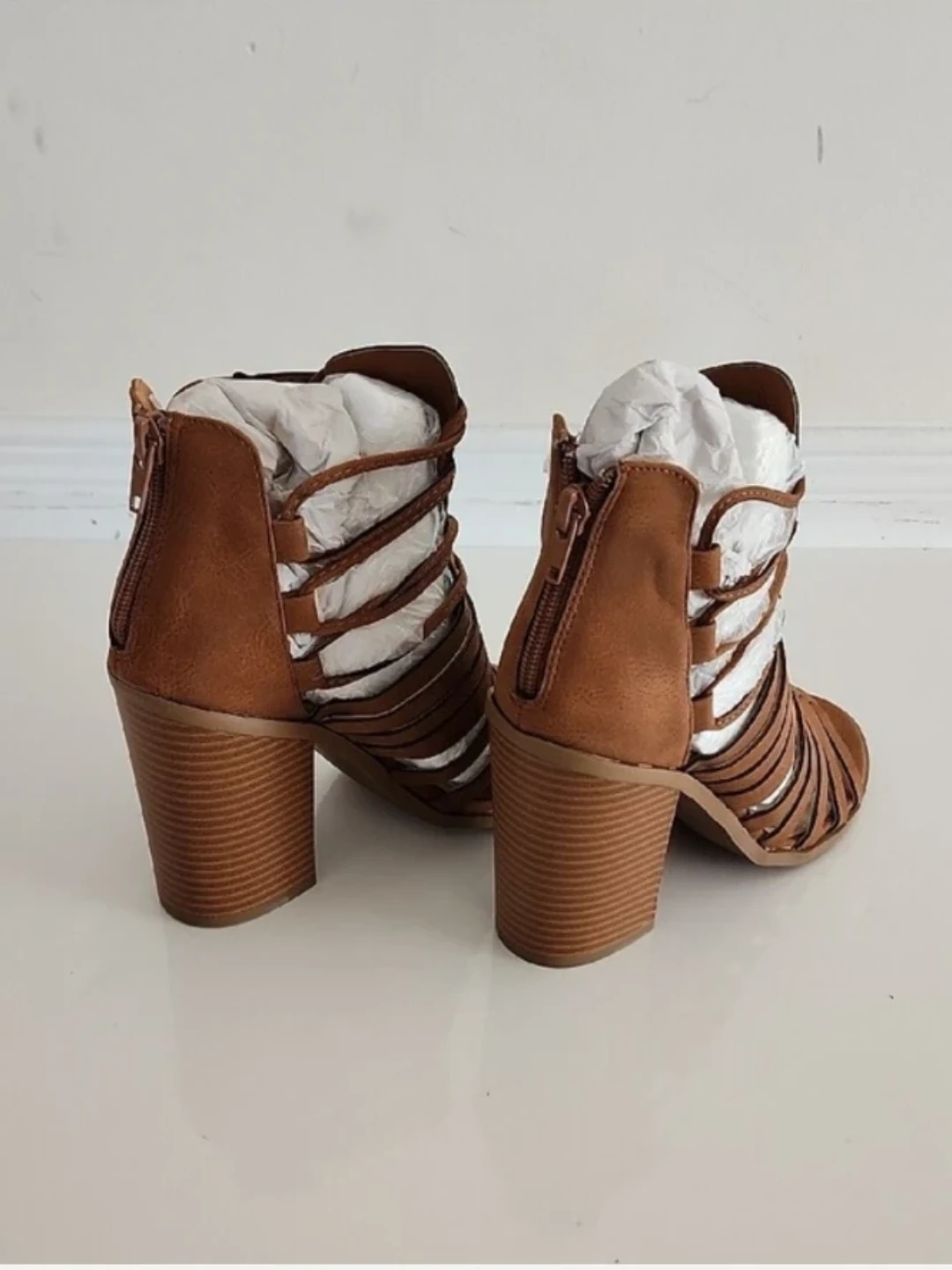 JustFab Brown Strappy Gladiator Heels - photo 4