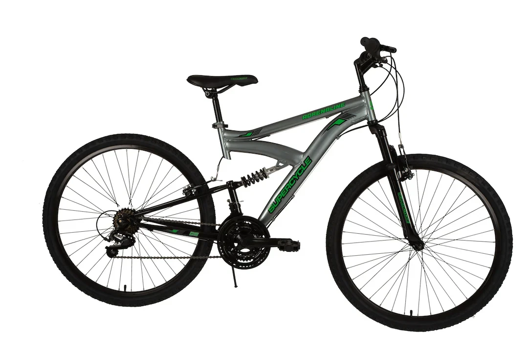 Supercycle Adrenaline DS Mountain Bike, 27.5-in, Silver