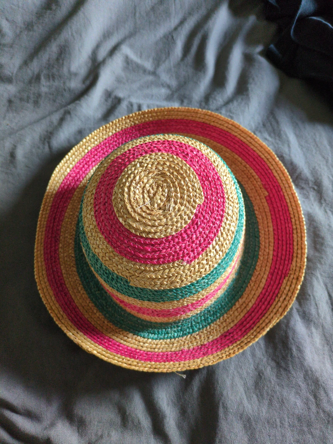Striped Straw Sun Hat