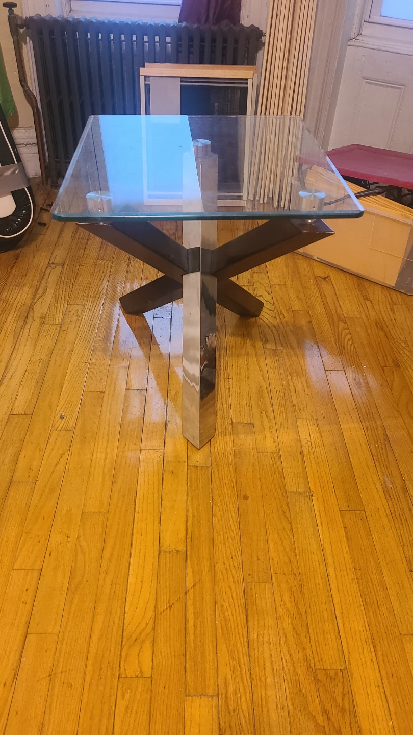 Glass top coffee table