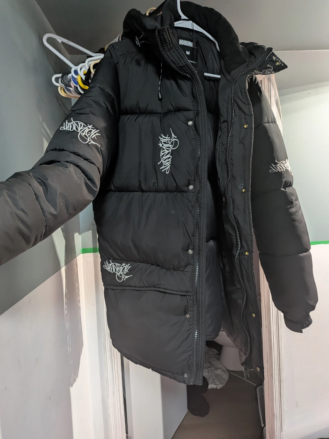 Black Hoodrich Puffer Jacket ⚽