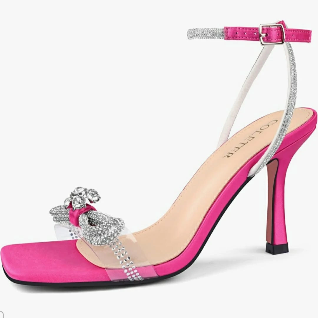 COLTTER Women's Pink Bow Heeled Sandals - photo 2