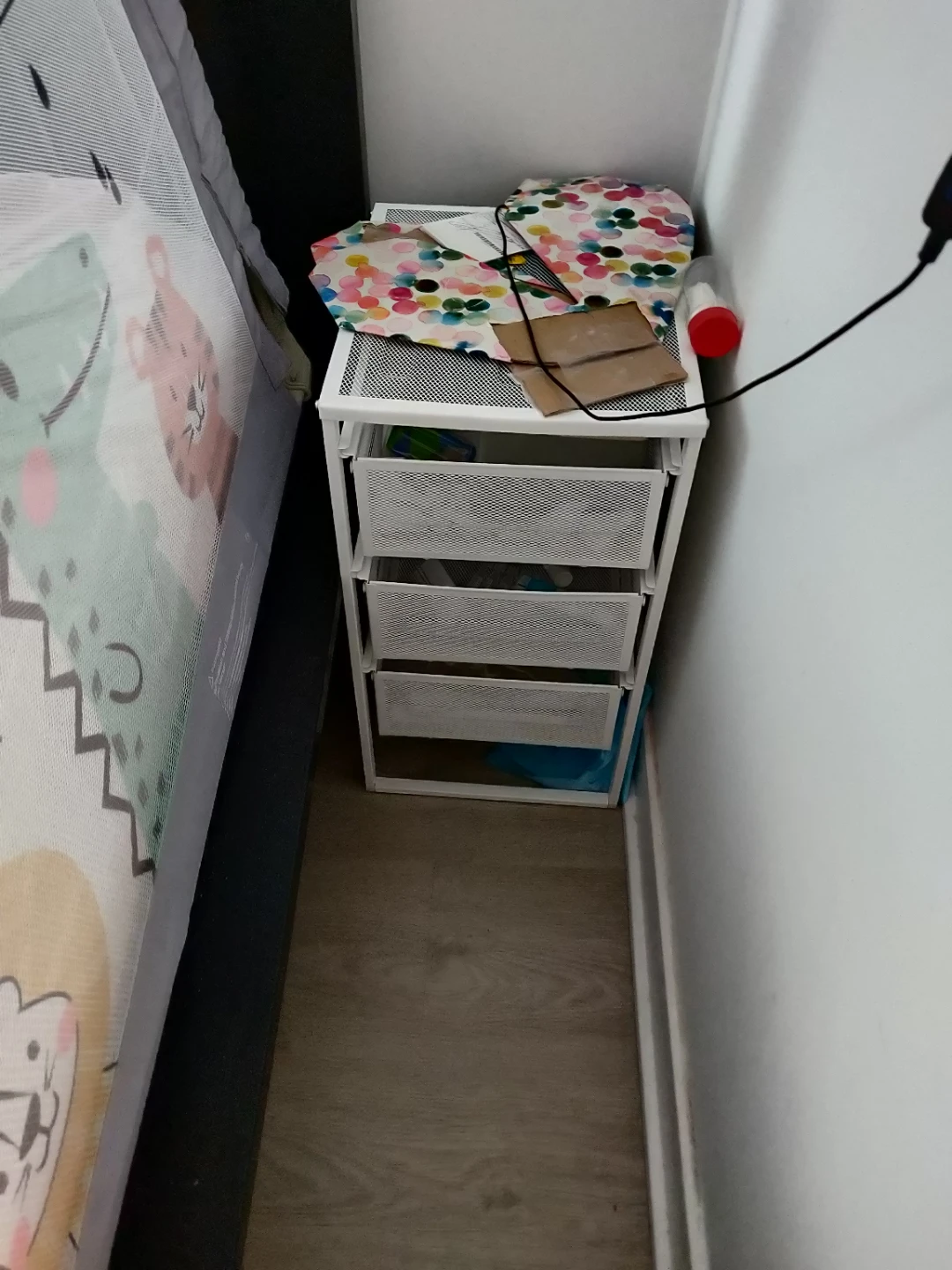 White 4-Drawer Storage Unit