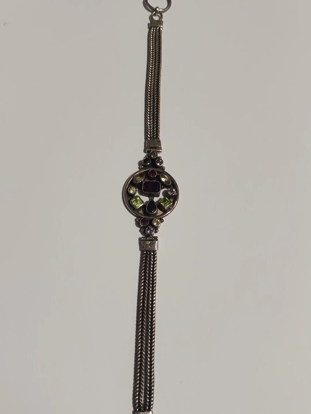 Gorgeous Sterling Silver 925 Multi Gemstone Bracelet - photo 4