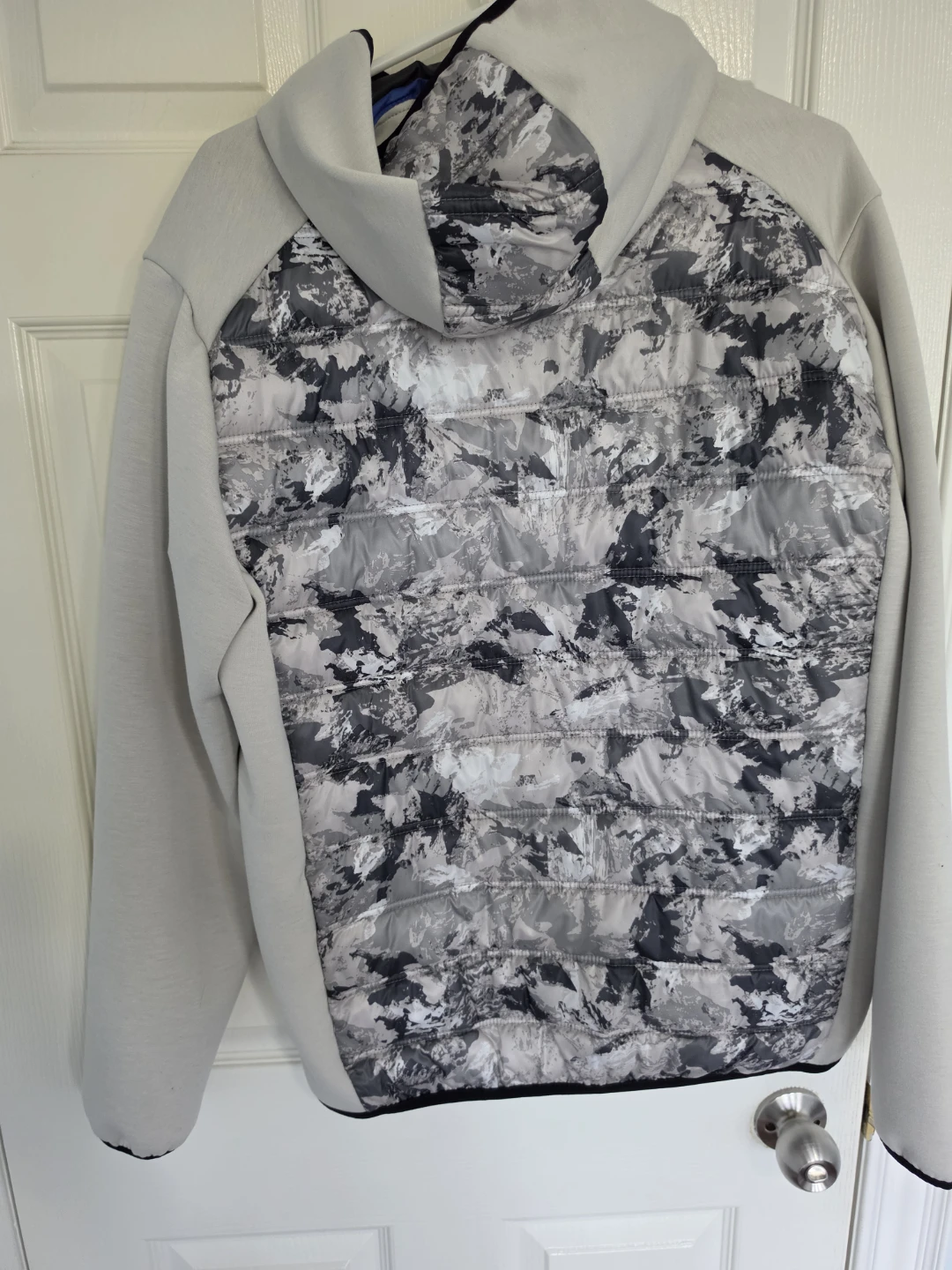 JACK & JONES Hybrid Hooded Jacket - Grey Camo - photo 2
