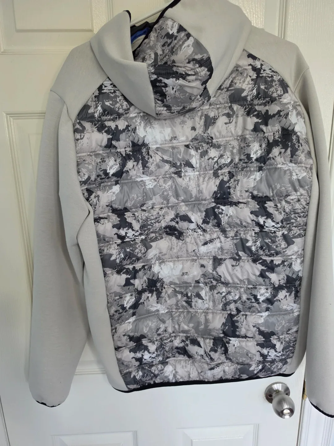 JACK & JONES Hybrid Hooded Jacket - Grey Camo - photo 2