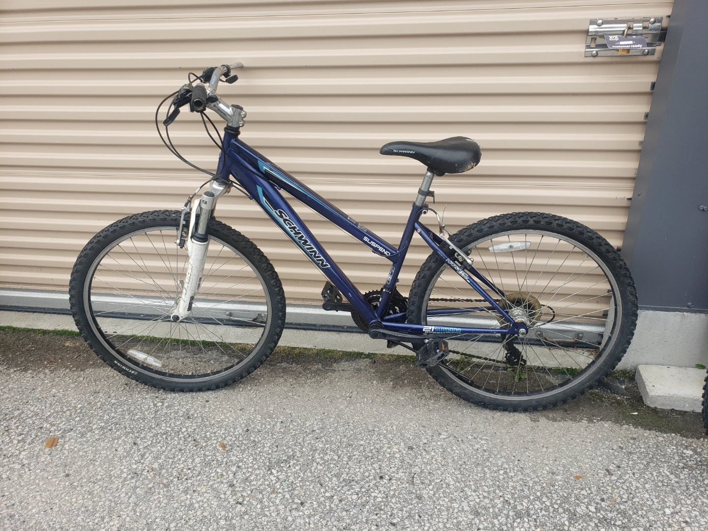 Blue Schwinn "Suspend" Mountain Bike