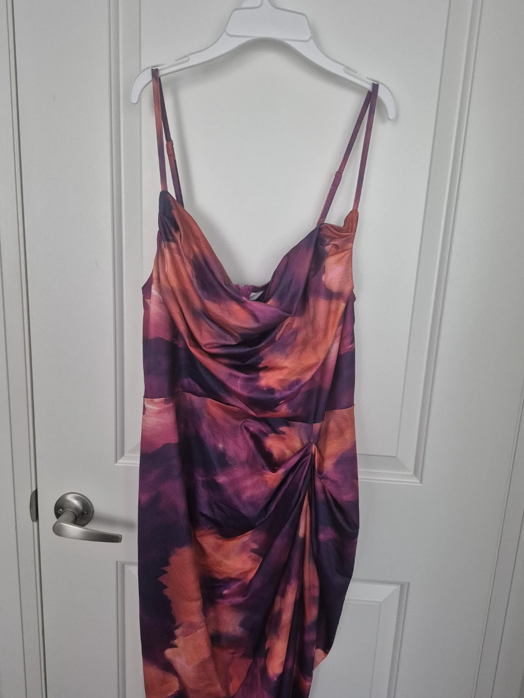 Women's Ruched Tie-Dye Maxi Dress - photo 2
