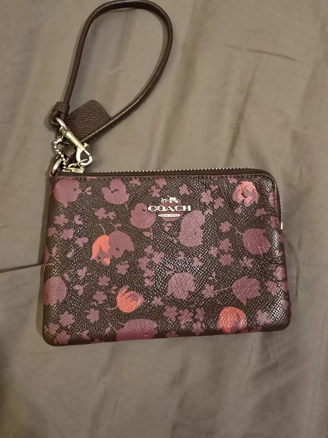 Coach Floral Wristlet Pouch