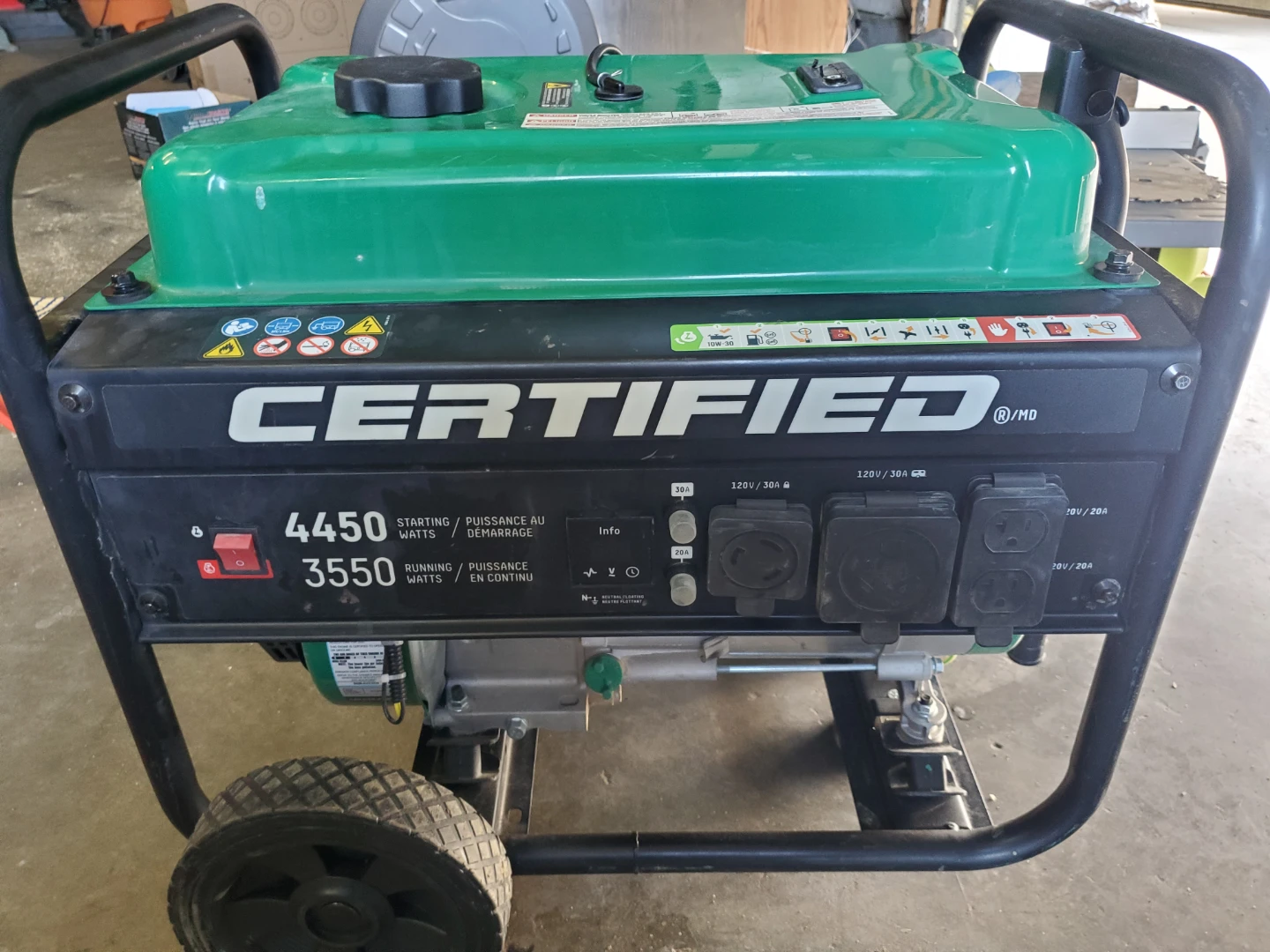 CERTIFIED 4450 Starting Watts Generator - photo 4