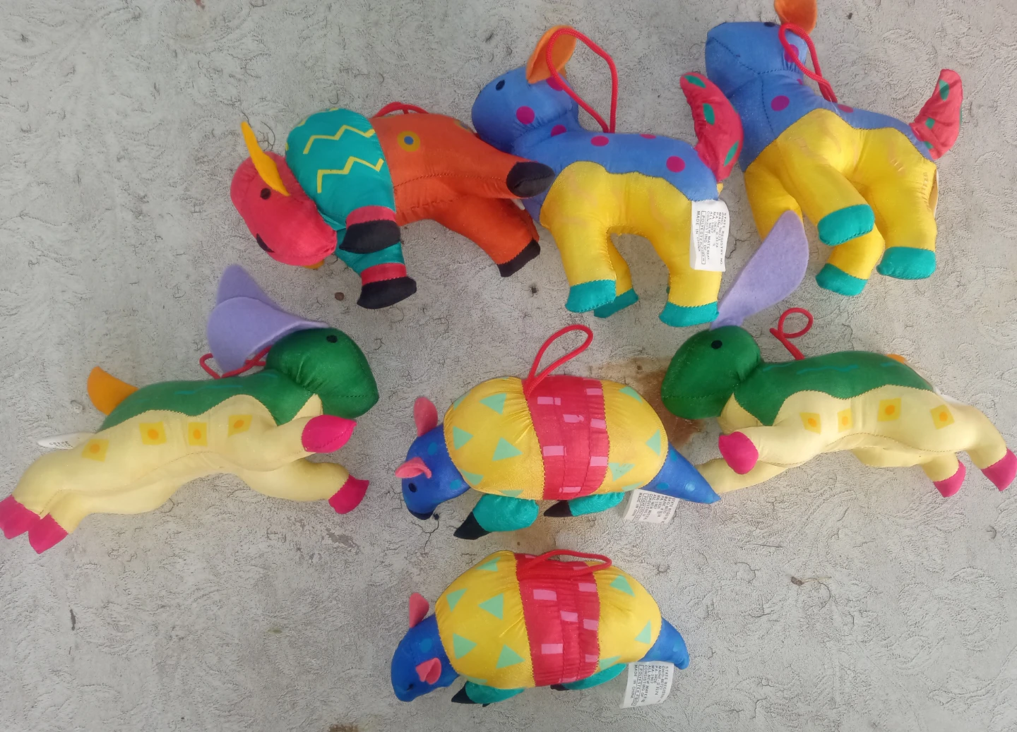 Plush Stuffed Animal pinata Ornaments Lot