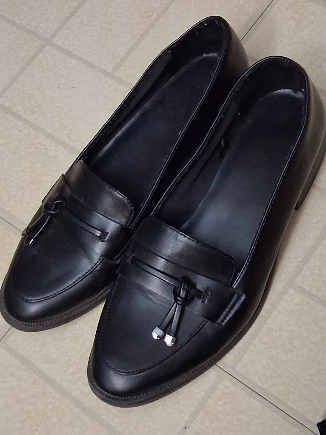 Black Loafer Shoes - Size 8