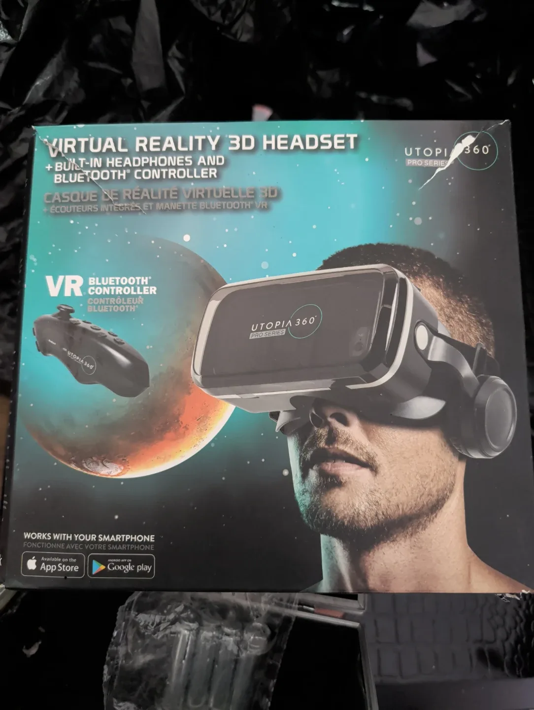 Utopia 360 VR Headset with Bluetooth Controller - photo 2