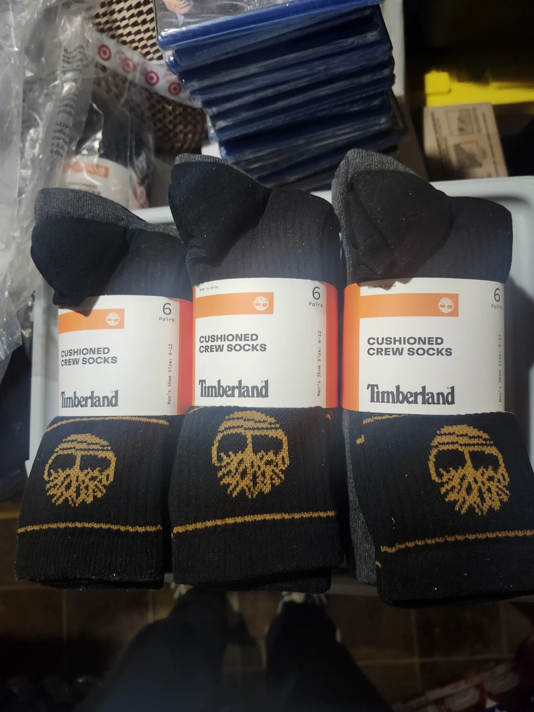 Timberland Cushioned Crew Socks - 6 Pairs