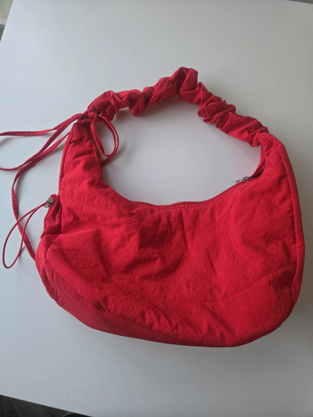 Red Puffer Shoulder Bag