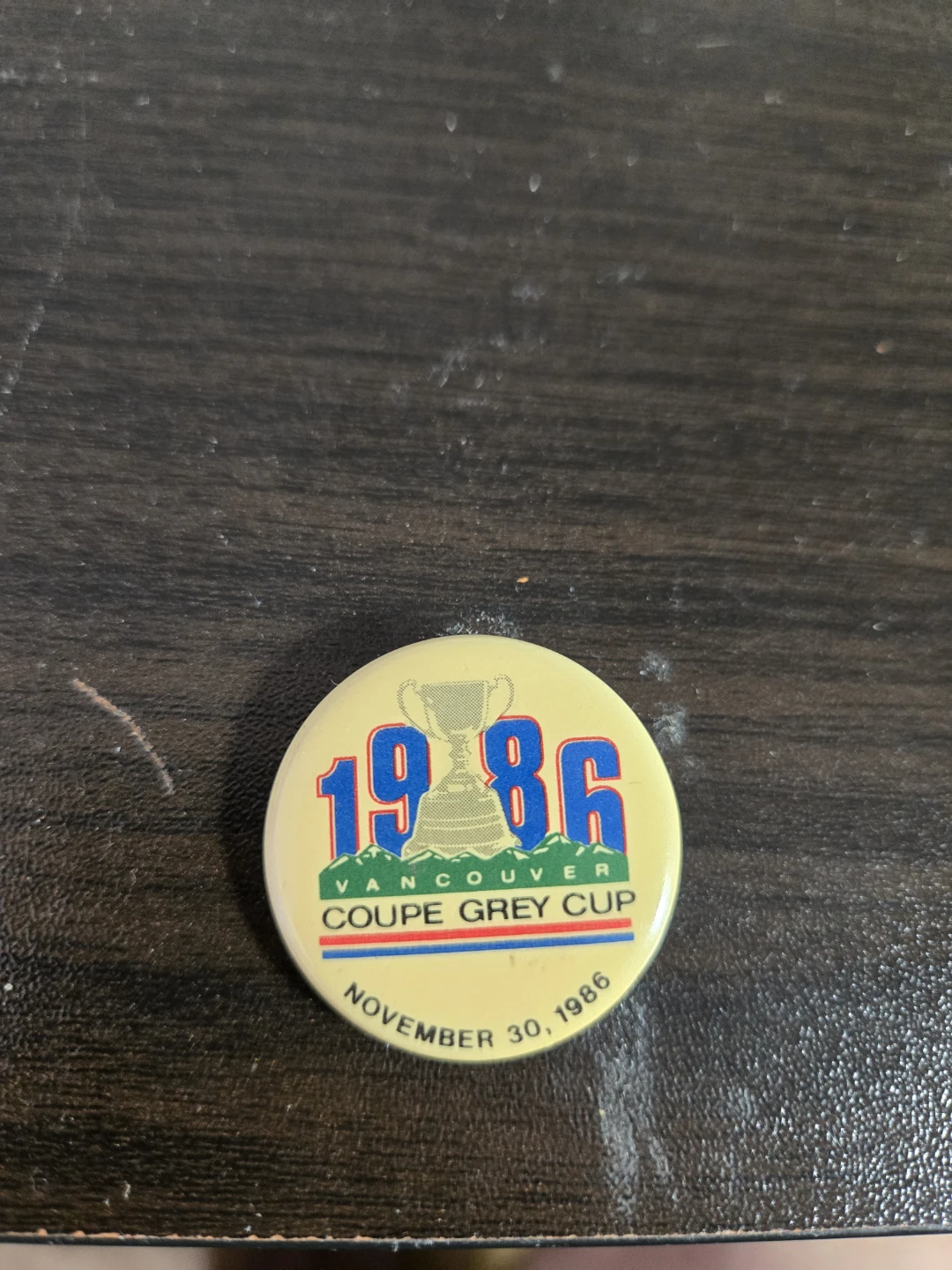 1986 Vancouver Grey Cup Pin