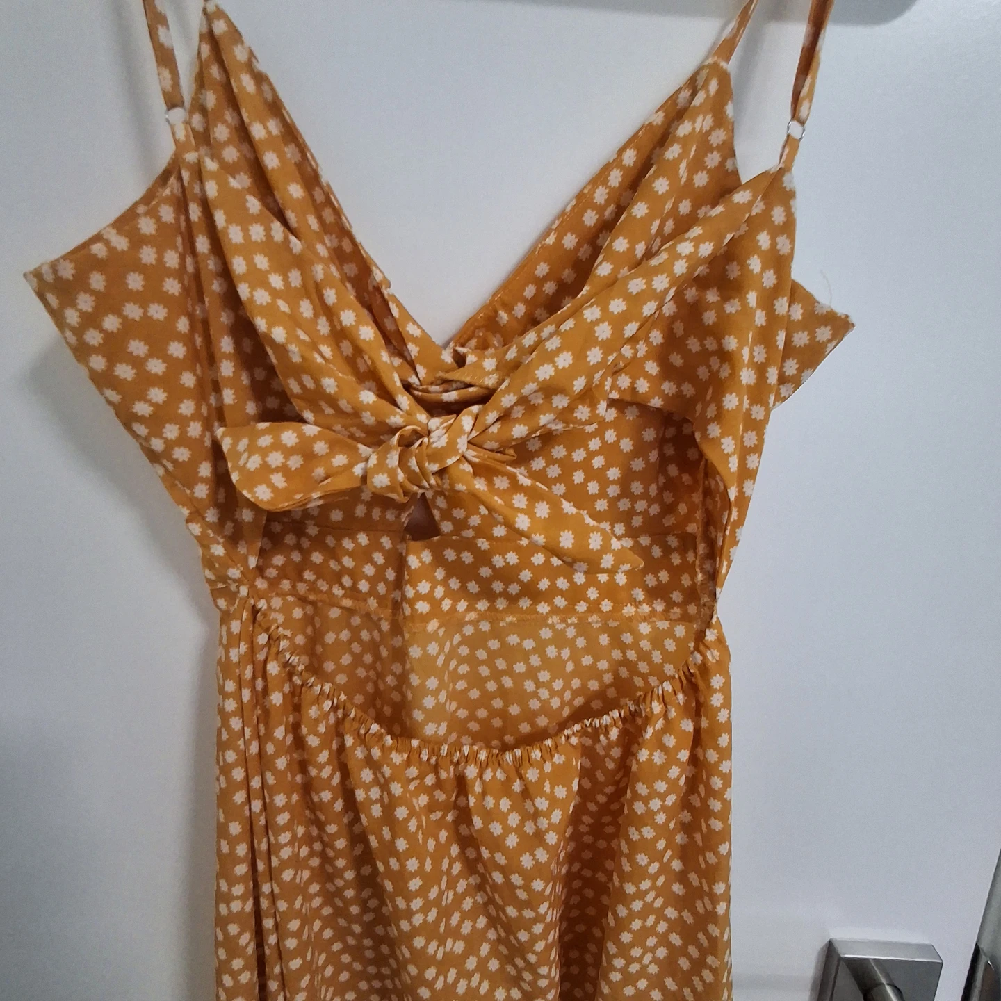 Orange and White Polka Dot Sundress - photo 3
