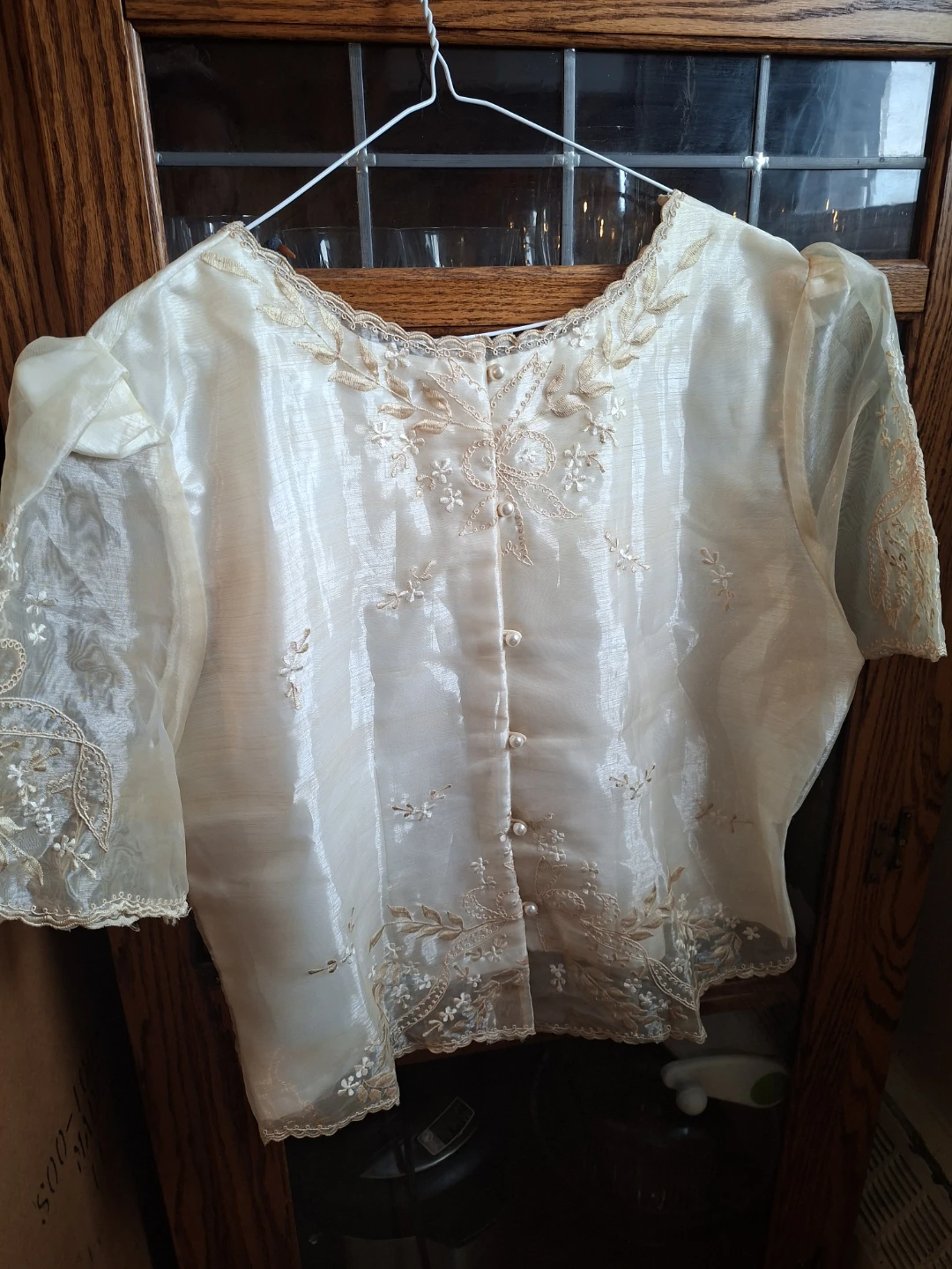 ⚽Sheer Embroidered Blouse - photo 4