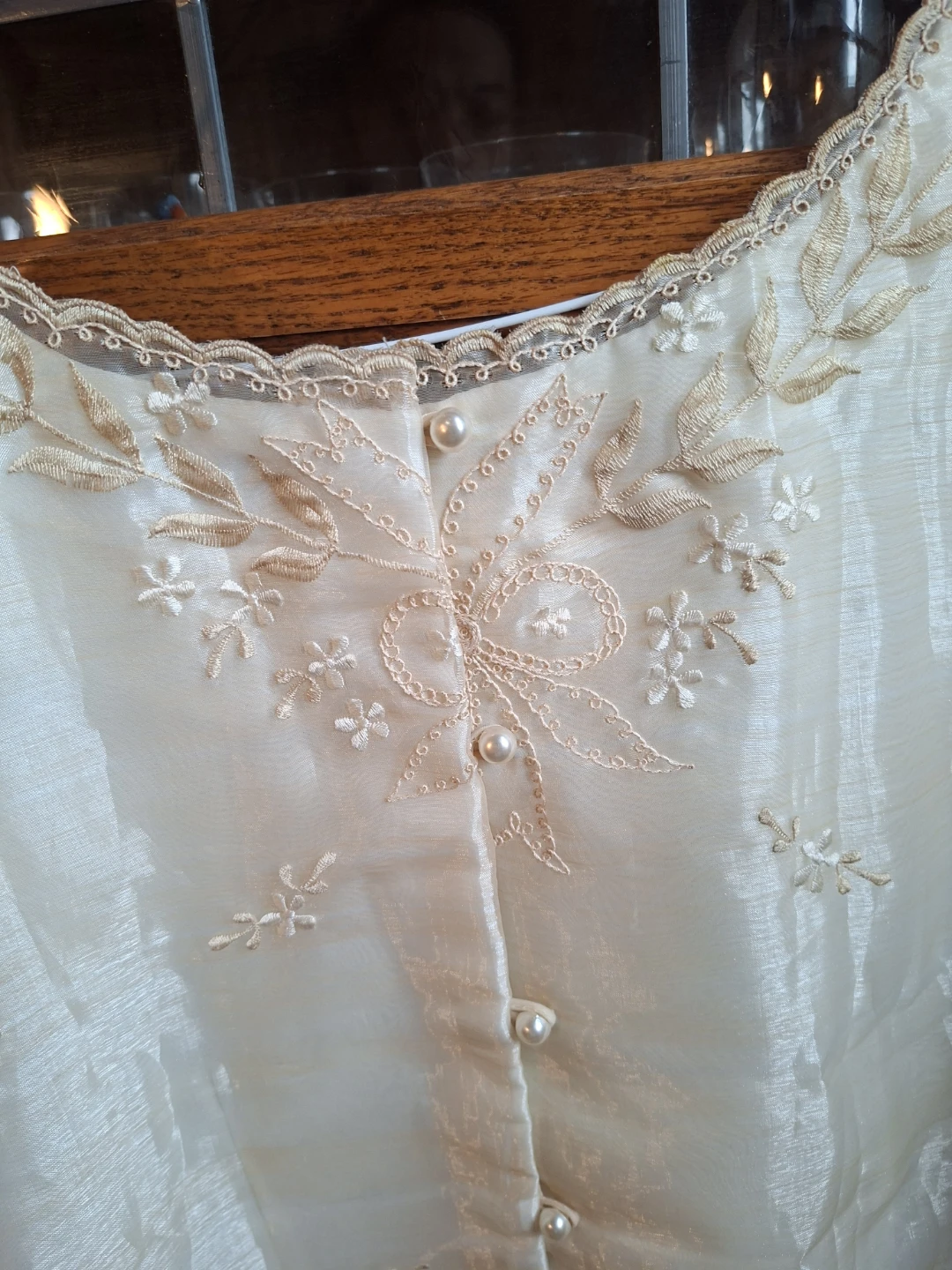 ⚽Sheer Embroidered Blouse - photo 5