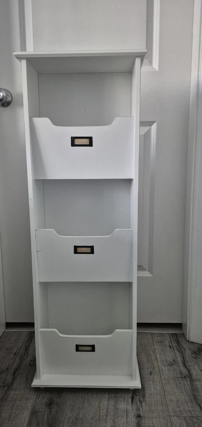 White Organizer and storage.