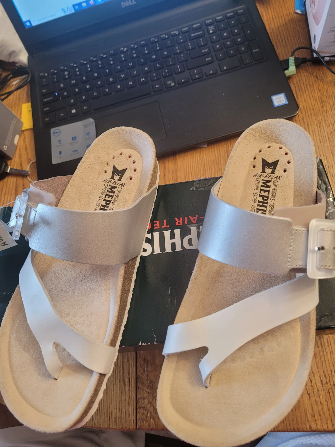 Mephisto White and Silver Sandals - photo 4