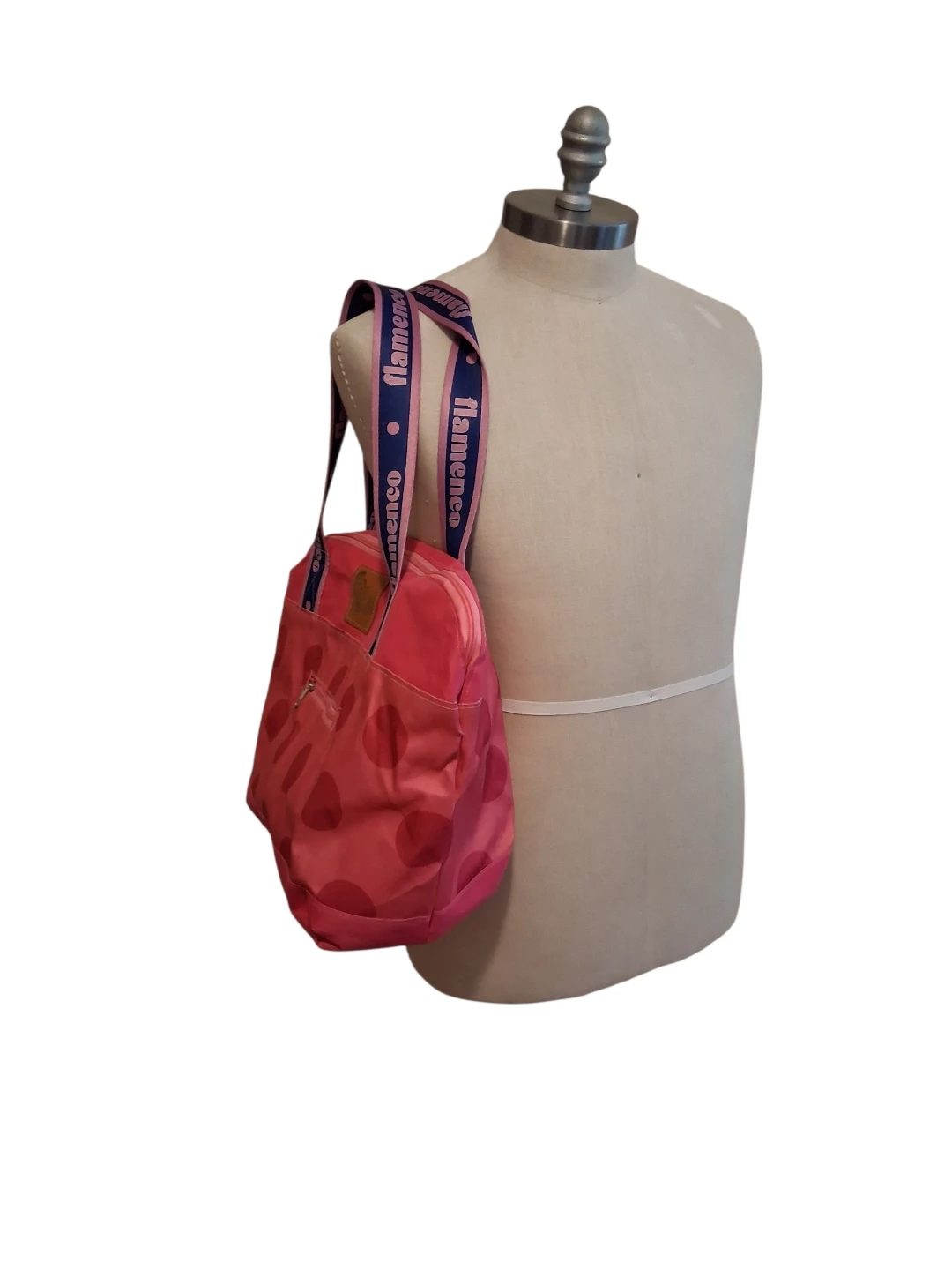 Flamenco Pink Polka Dot Tote Bag - photo 2
