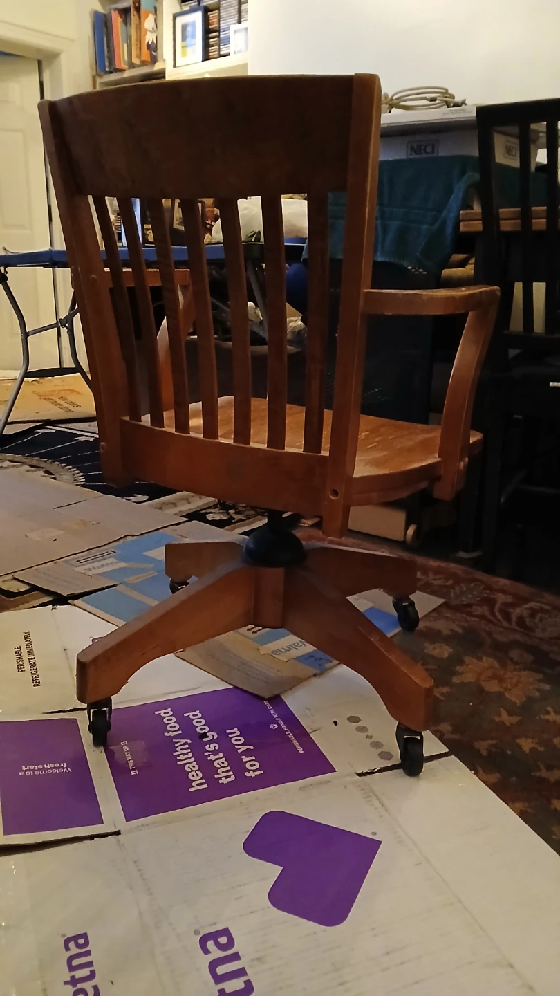 Vintage Wooden Swivel Desk Chair $49.50 (10% off $55) - photo 5