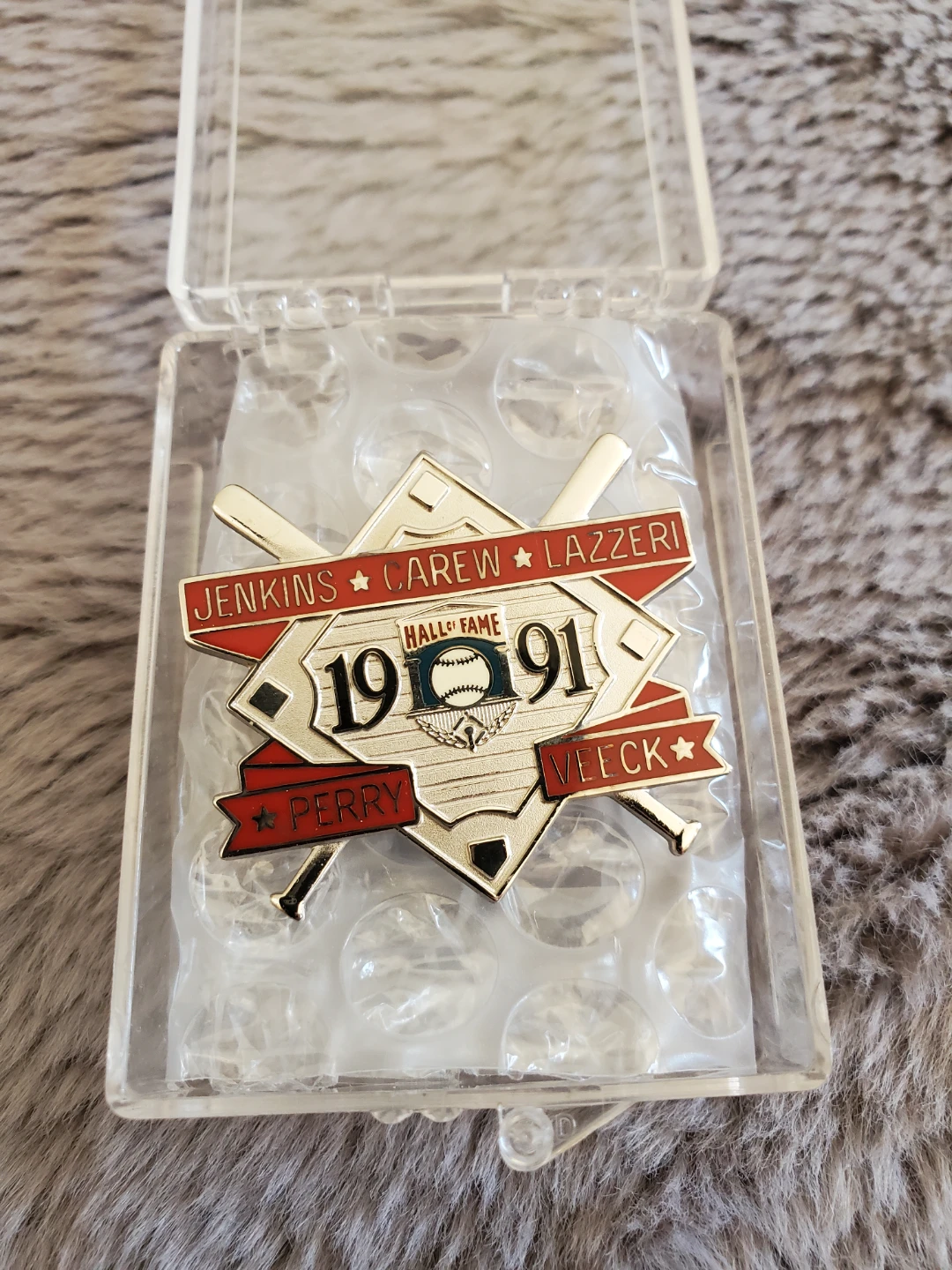 1991 Baseball Hall of Fame Induction Press Pin ⚽