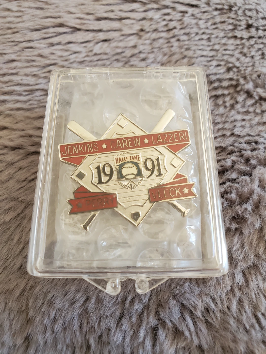 1991 Baseball Hall of Fame Induction Press Pin ⚽ - photo 2