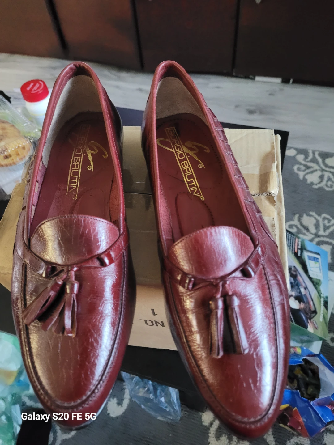 Sergio Bruttini Burgundy Leather Loafers - photo 2