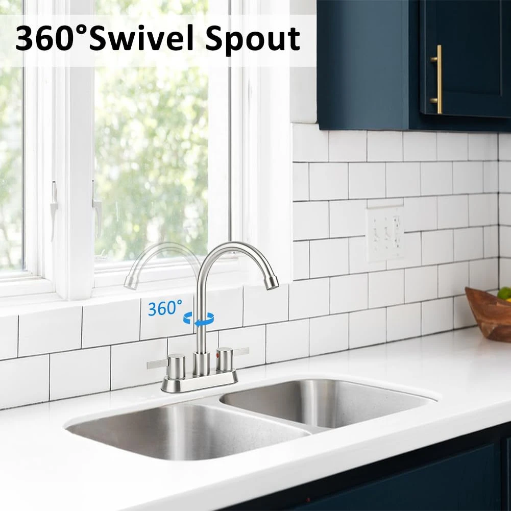 Deck Mount Bar Sink Faucet - Silver - photo 3